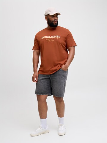 Jack & Jones Plus Shirt 'JORCANGGU' in Brown
