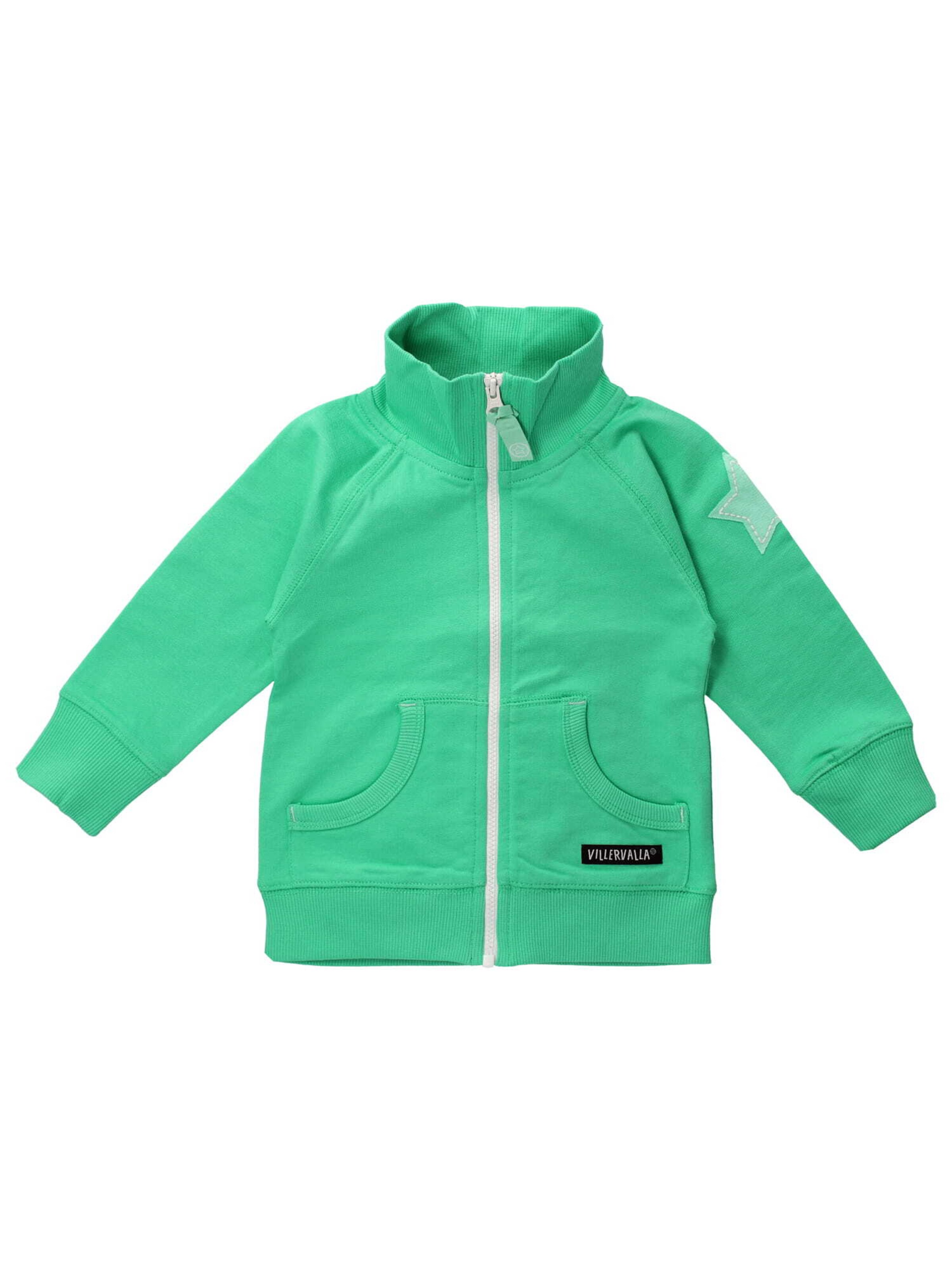 Villervalla Zip-Up Hoodie in Green: front