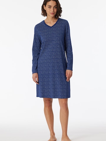 SCHIESSER Pajama Shirt ' Comfort Essentials ' in Blue: front