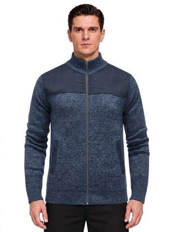 ALLTHEMEN Knit Cardigan 'Begegnung' in Blue: front