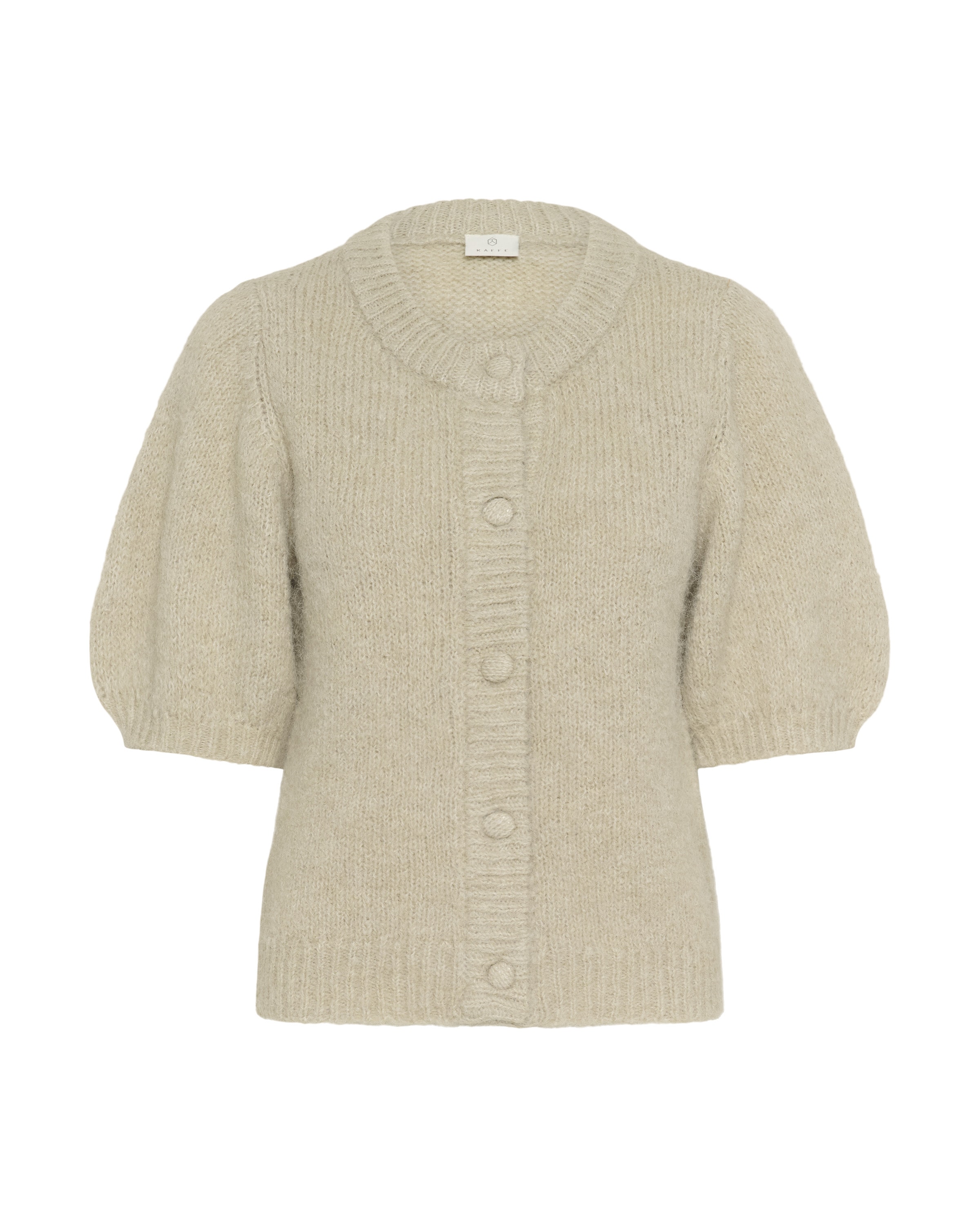 Kaffe Πλεκτή ζακέτα 'KAEmelie' σε μπεζ: μπροστά