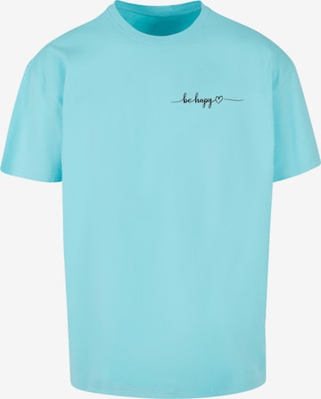 T-Shirt 'Be Happy' Merchcode en bleu : devant