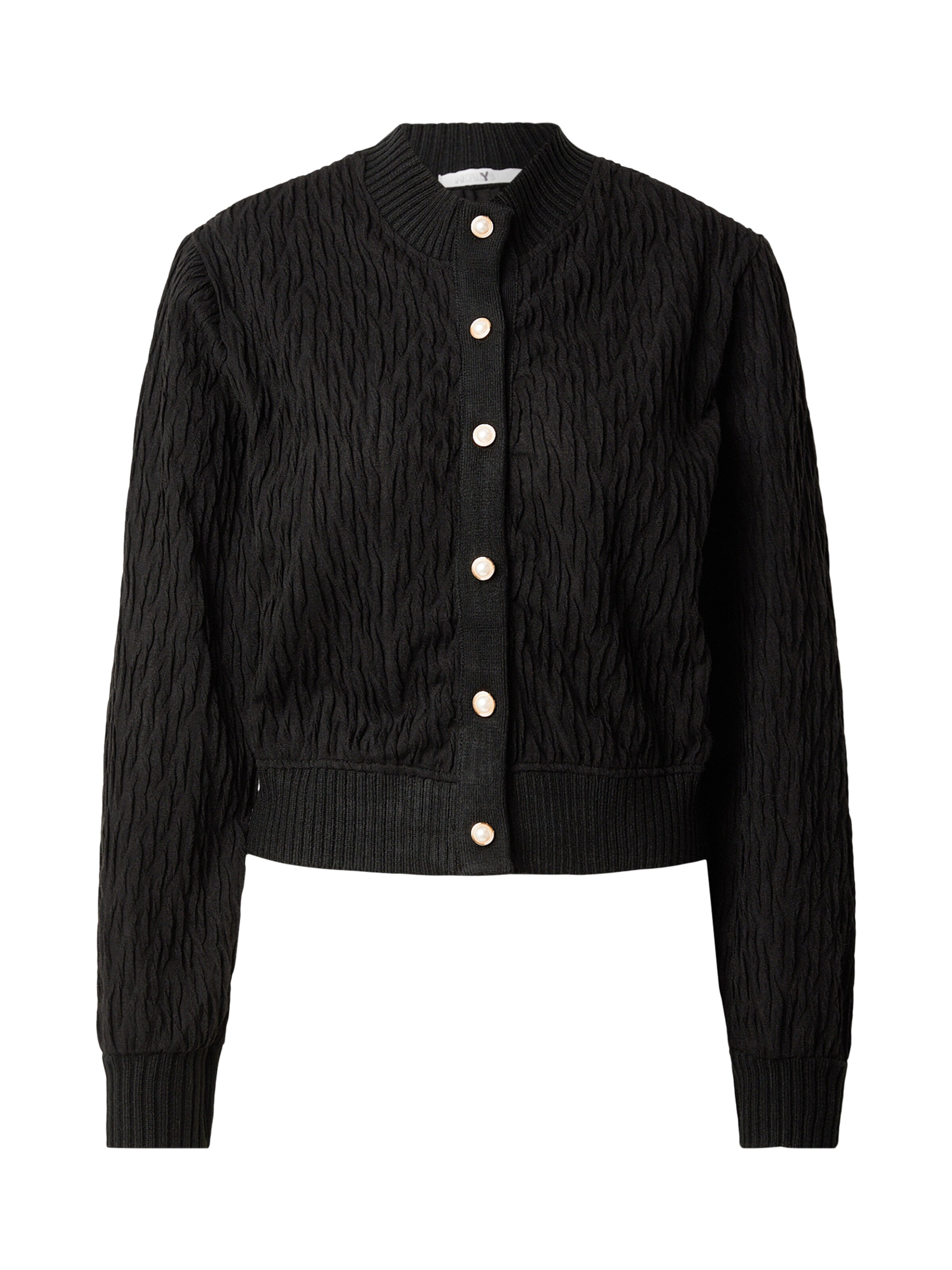 Hailys Плетена жилетка 'Or44a' в черно: отпред