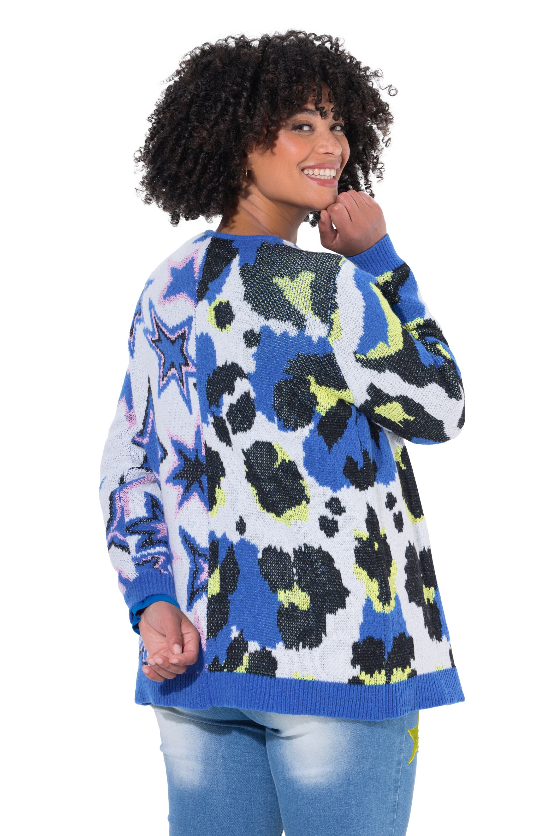 Angel of Style Gebreid vest in Blauw