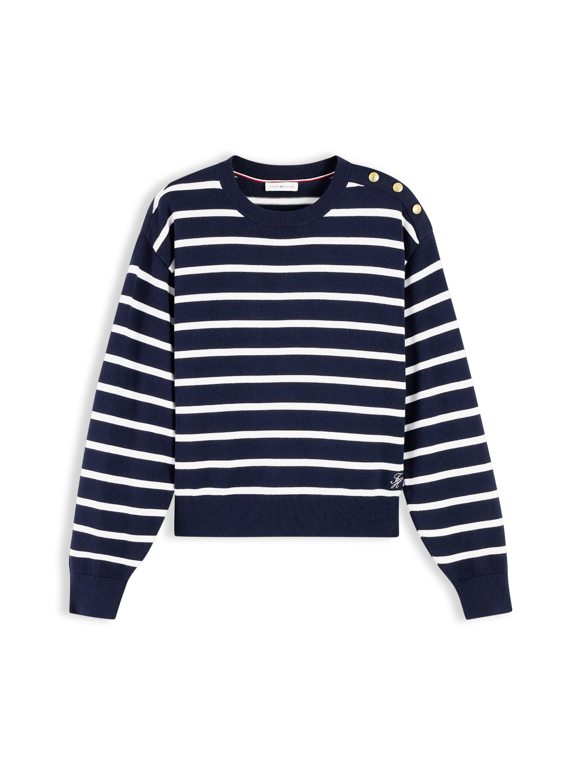 TOMMY HILFIGER Svetr – modrá: přední strana