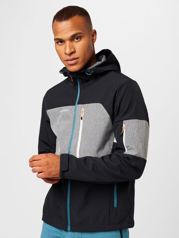 ICEPEAK Athletic Jacket in Black: front