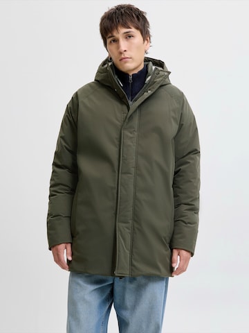 JACK & JONES Zimná parka 'JJEWOOD' - Zelená: predná strana