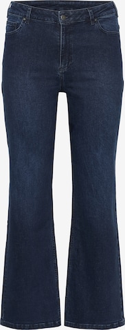 KAFFE CURVE Flared Jeans 'KCFlora' in Blue: front