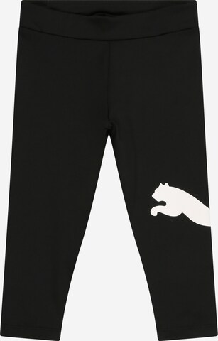 PUMA Skinny Workout Pants in Black: front