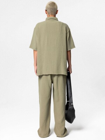 VAMOS CLO Comfort fit Button Up Shirt 'Hostas' in Green
