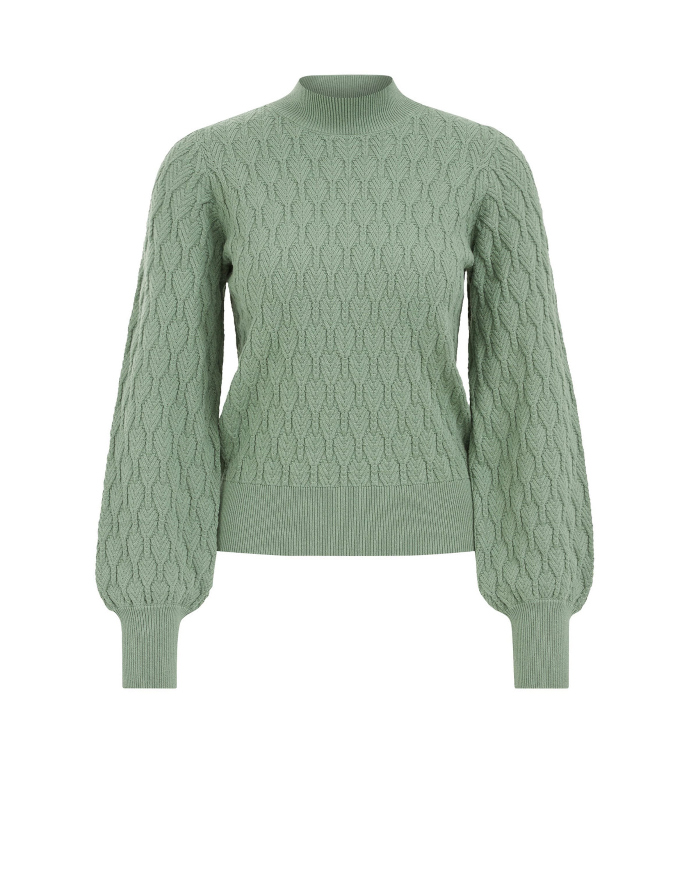 Pull-over WE Fashion en vert : devant
