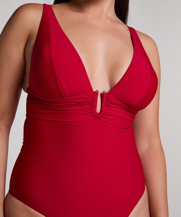 Triangolo Costume intero modellante 'Luna' di Hunkemöller in rosso