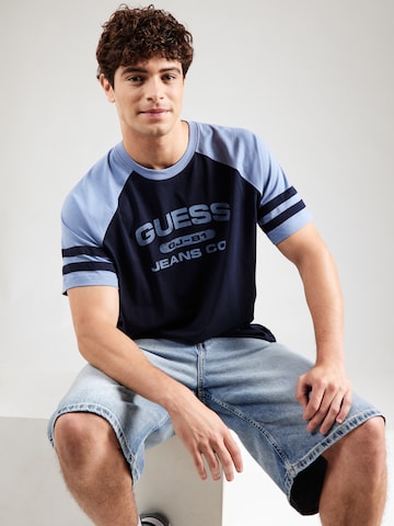 GUESS JEANS Футболка в Синий: спереди