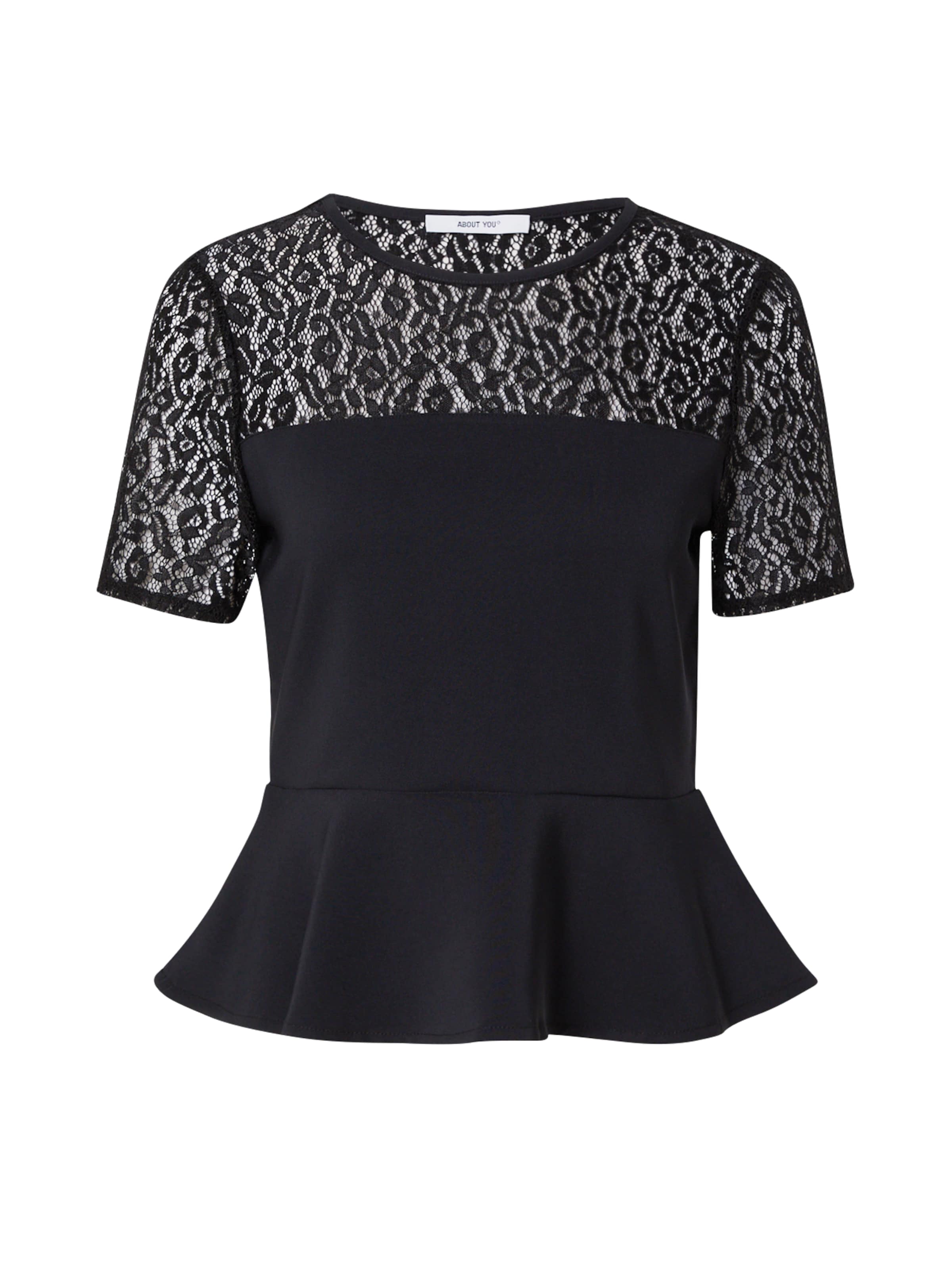 melns ABOUT YOU T-Krekls 'Penelope': no priekšpuses