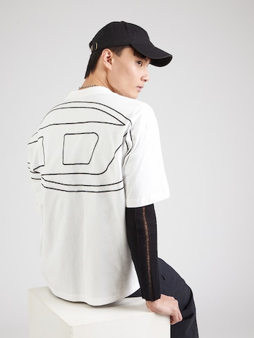 Maglietta 'BOGGY-MEGOVAL-D' di DIESEL in bianco: frontale