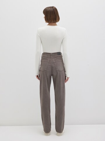 Mavi Tapered Pleat-Front Pants ' LAURA ' in Grey