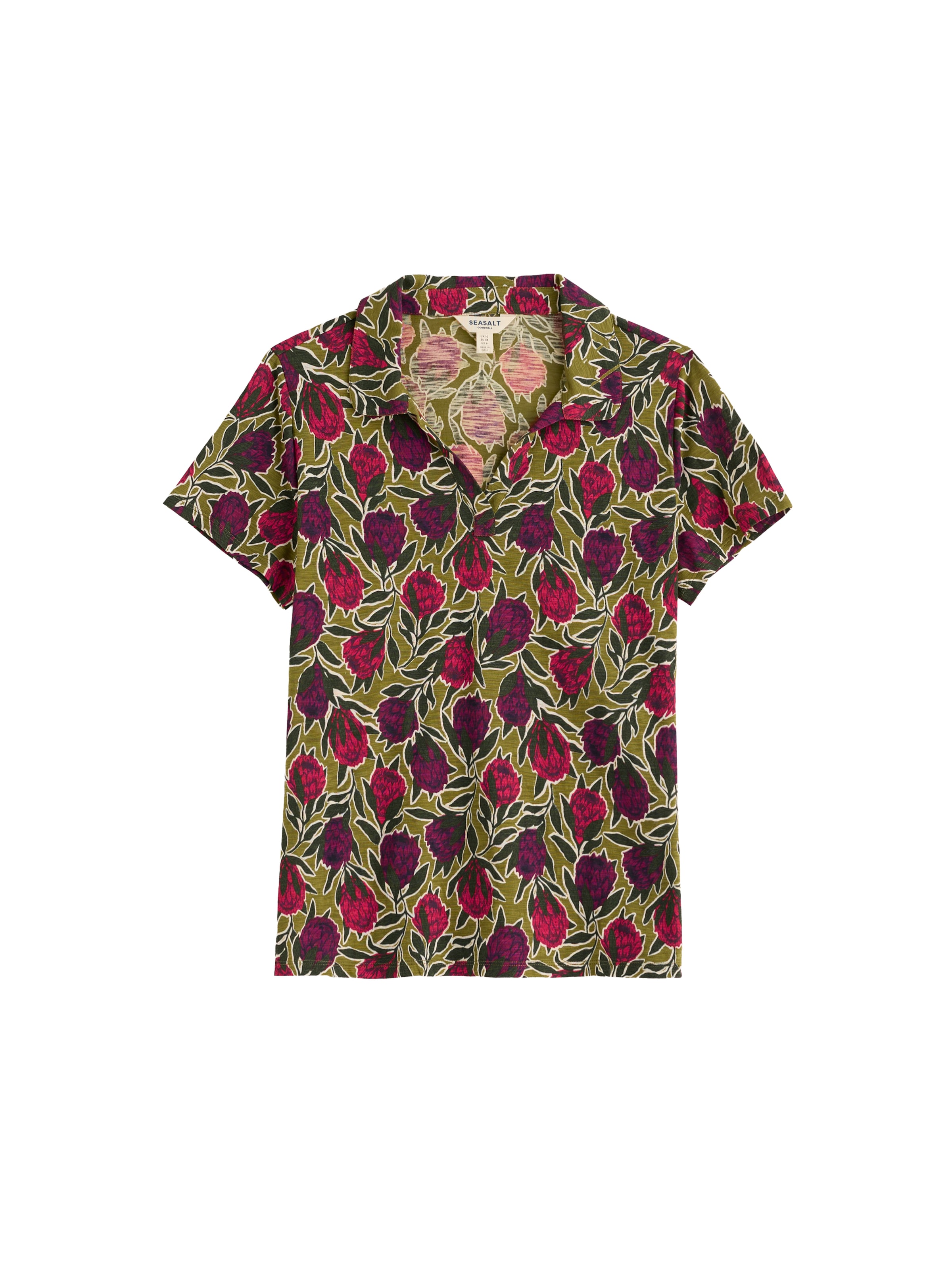 Seasalt Cornwall Shirt 'Wavecrest' in Green: front
