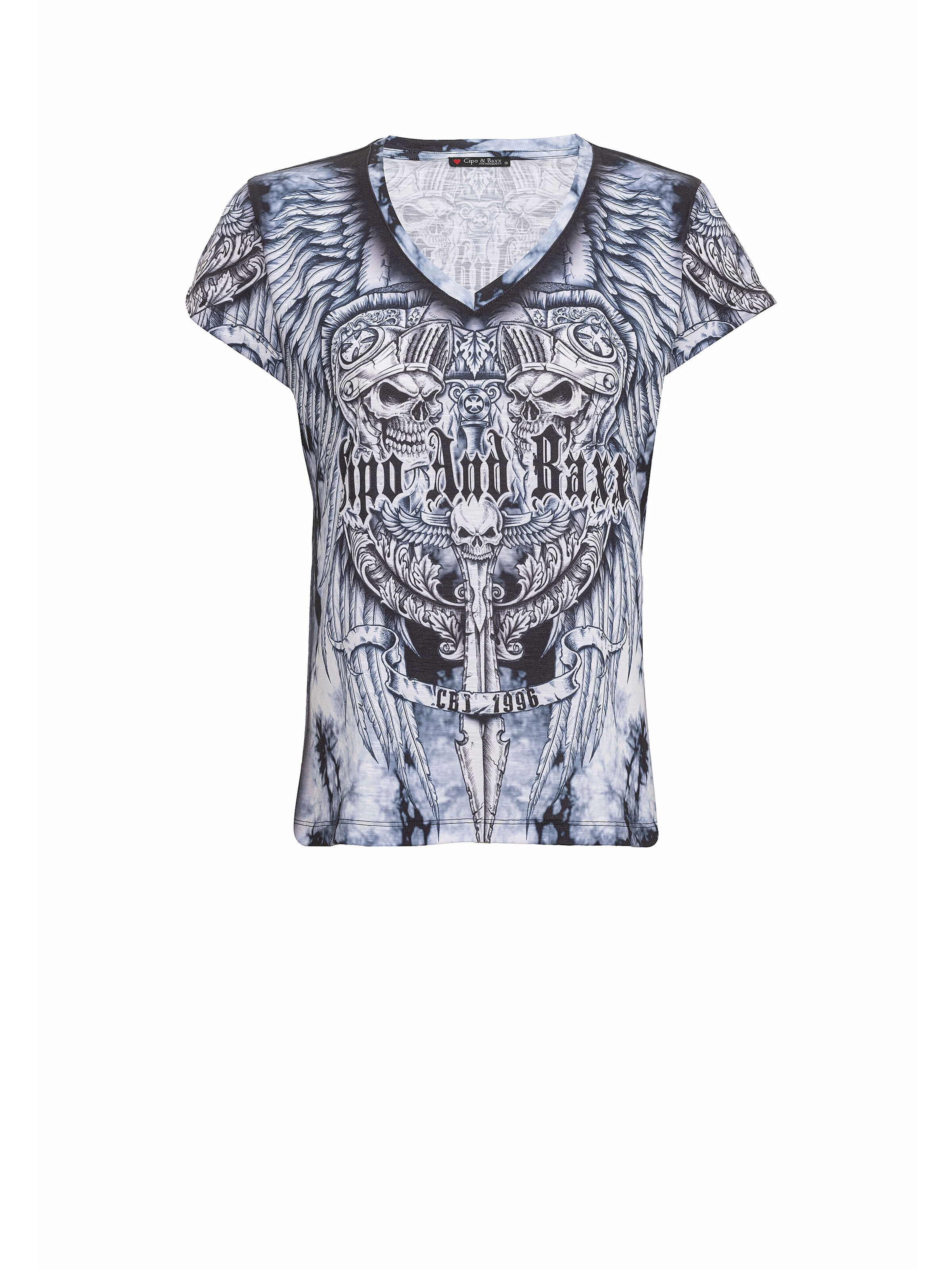 T-shirt 'WT384' CIPO & BAXX en bleu : devant