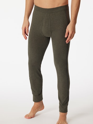 SCHIESSER Long underpants in Green: front