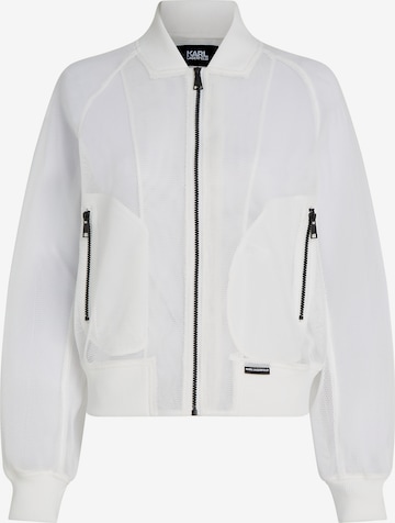 Veste mi-saison Karl Lagerfeld en blanc : devant