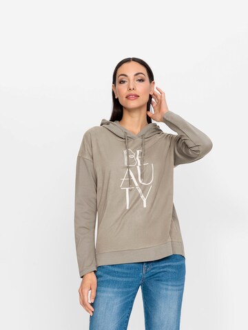 Sweat-shirt heine en beige : devant