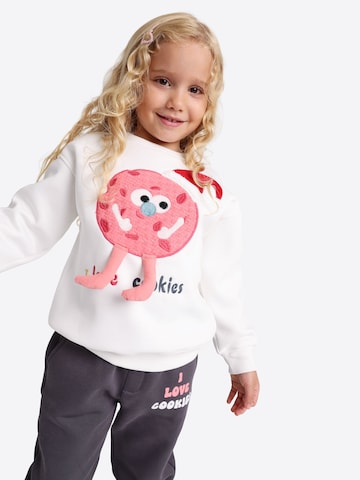 Solang Freizeitanzug 2tlg. Baby-Set „LOVE COOKIES“-Print in Weiß: Vorderseite