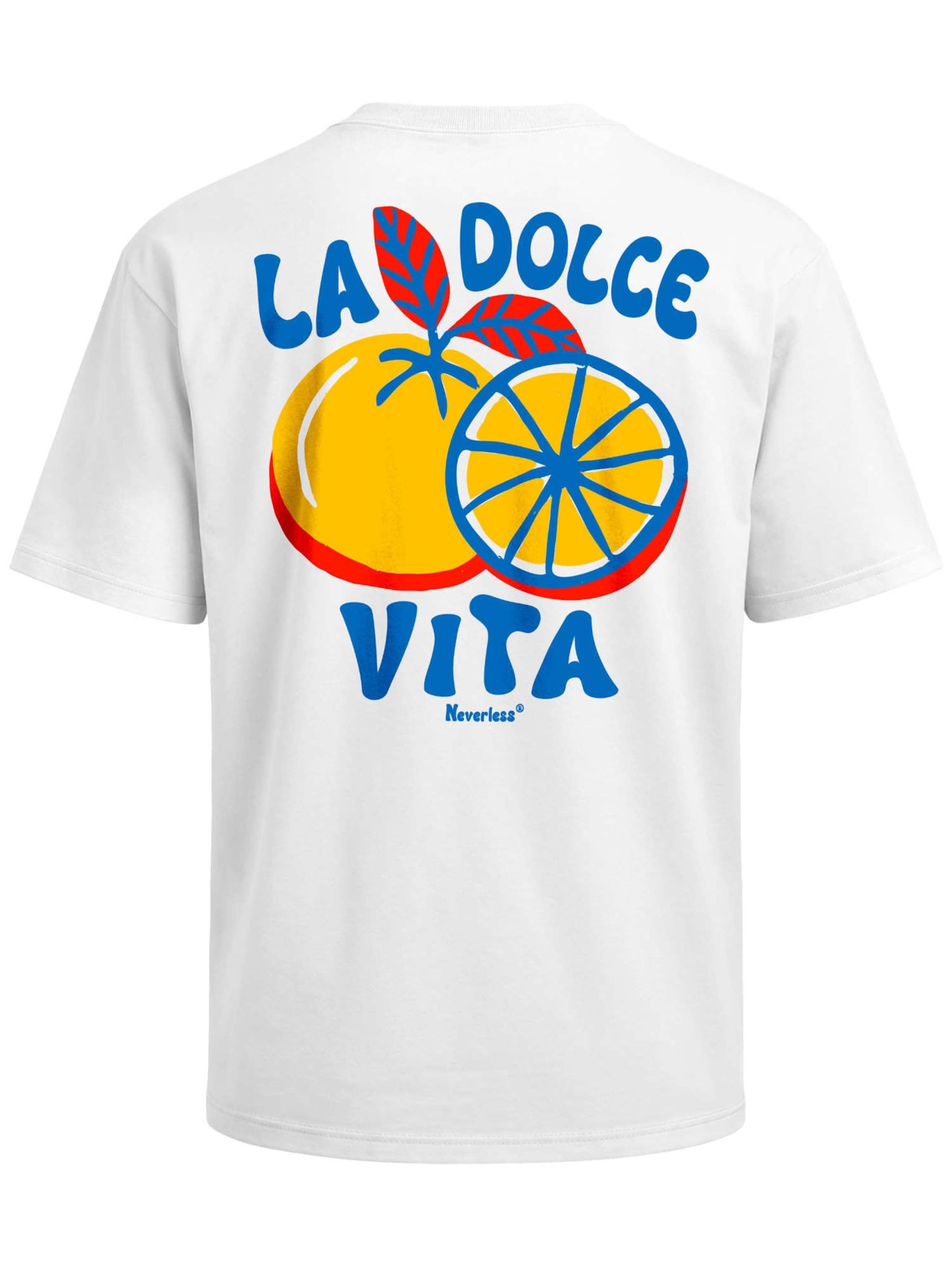 Neverless Shirt 'La dolce Vita' in White: front