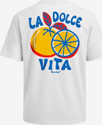 Neverless Shirt 'La dolce Vita' in White: front