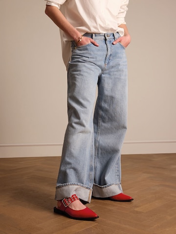 MANFIELD Ballerina met riempjes in Rood