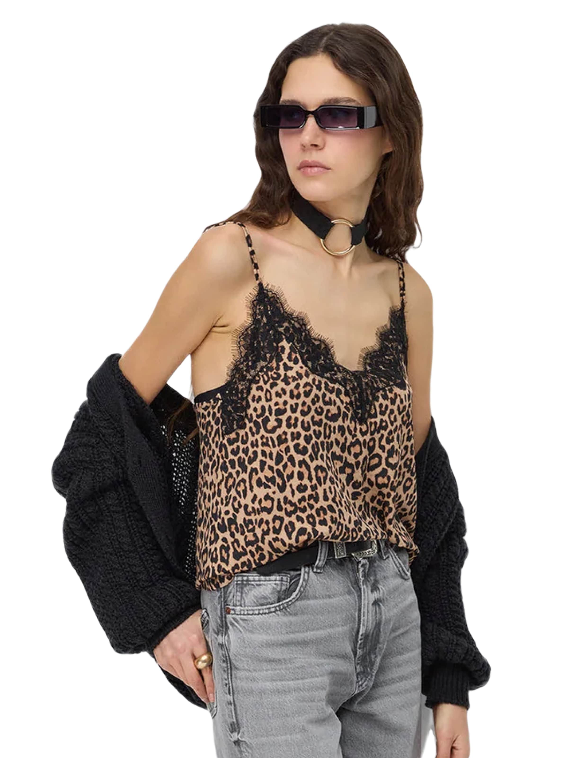 No Matter What Top in Brown: front