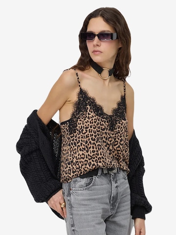 No Matter What Top in Brown: front