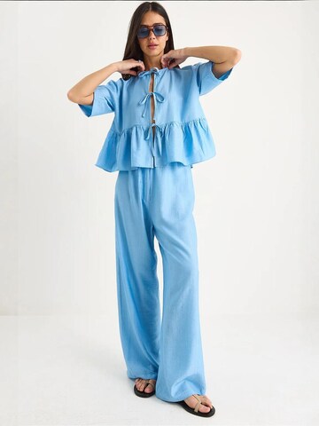 Bianco Lucci - Calças de fato em azul