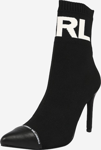 Bottines 'PANDARA' Karl Lagerfeld en noir : devant