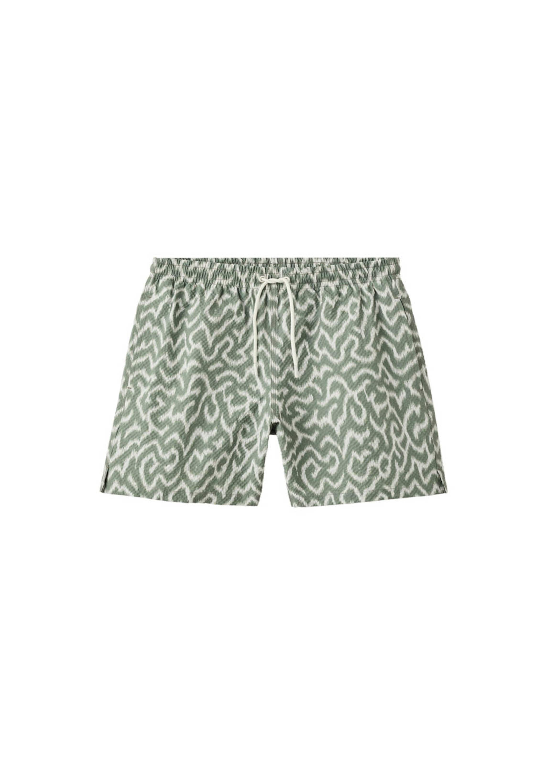 MANGO MAN Board Shorts 'Camu' in Green: front