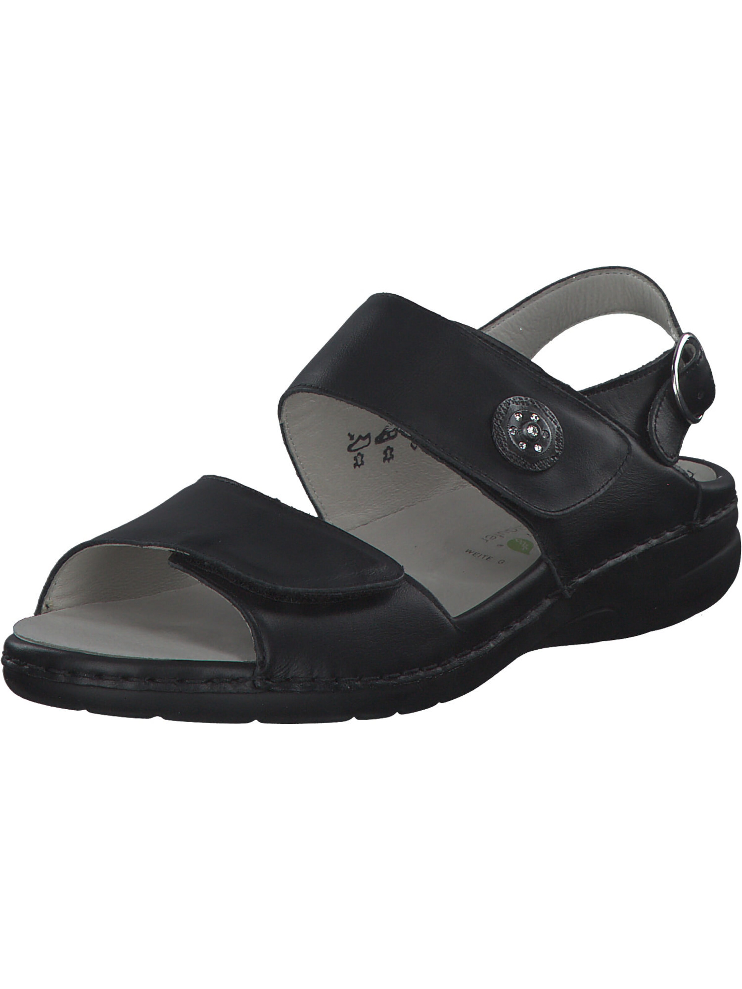 WALDLÄUFER Sandale 'Gunna' in Schwarz: Vorderseite