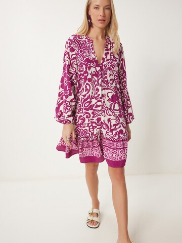 Happiness İstanbul Kleid in Beige: Vorderseite