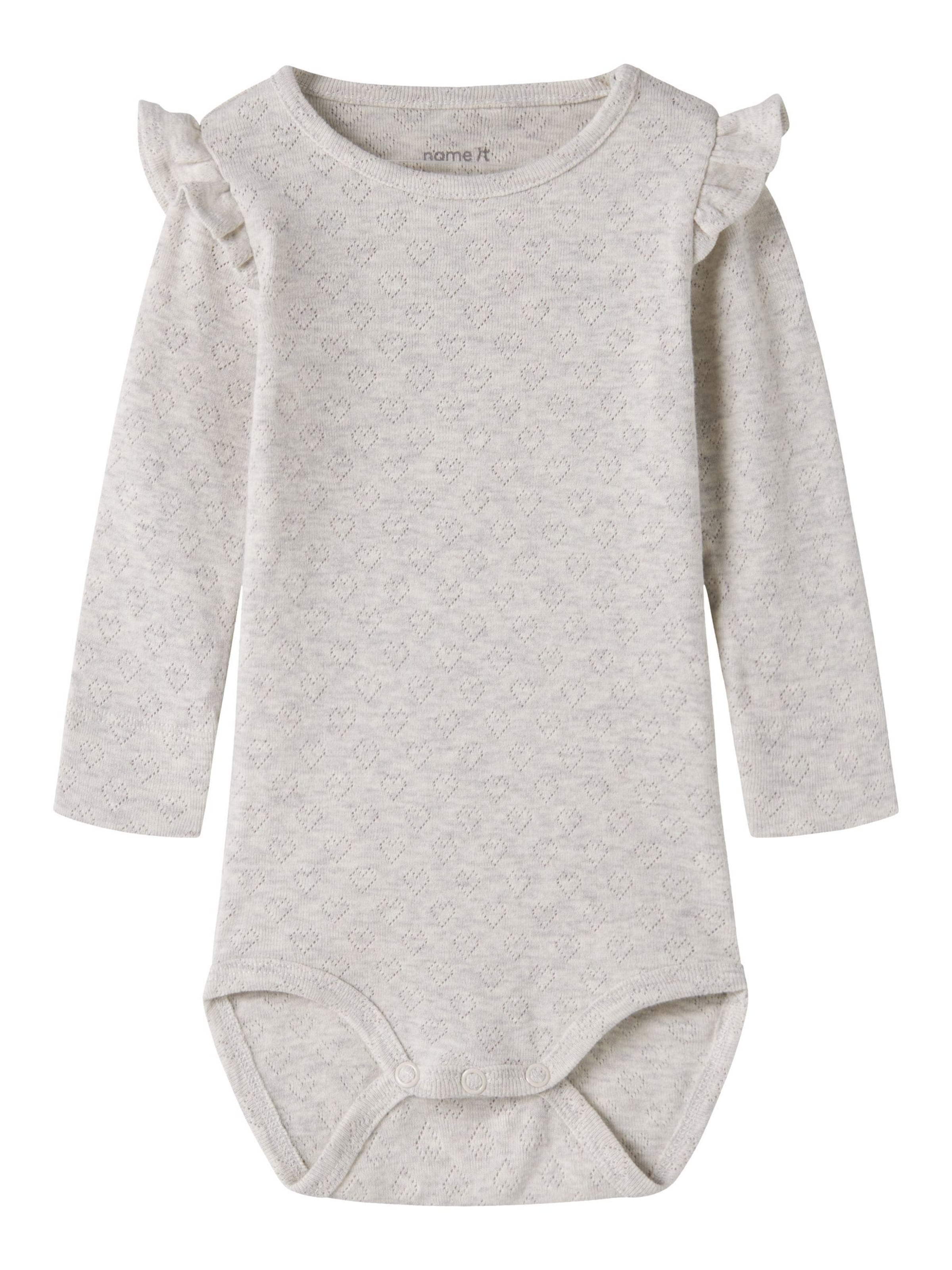NAME IT - Pijama entero/body en gris: frente