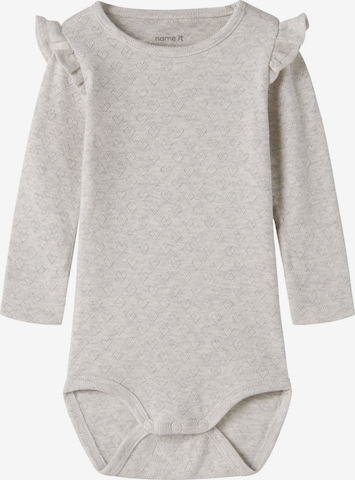 NAME IT - Pijama entero/body en gris: frente
