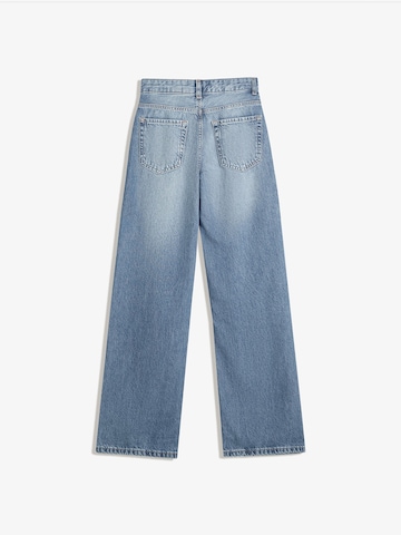 Bershka Zvonové kalhoty Džíny – modrá