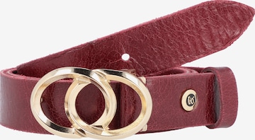 b.belt Handmade in Germany Riem in Rood: voorkant