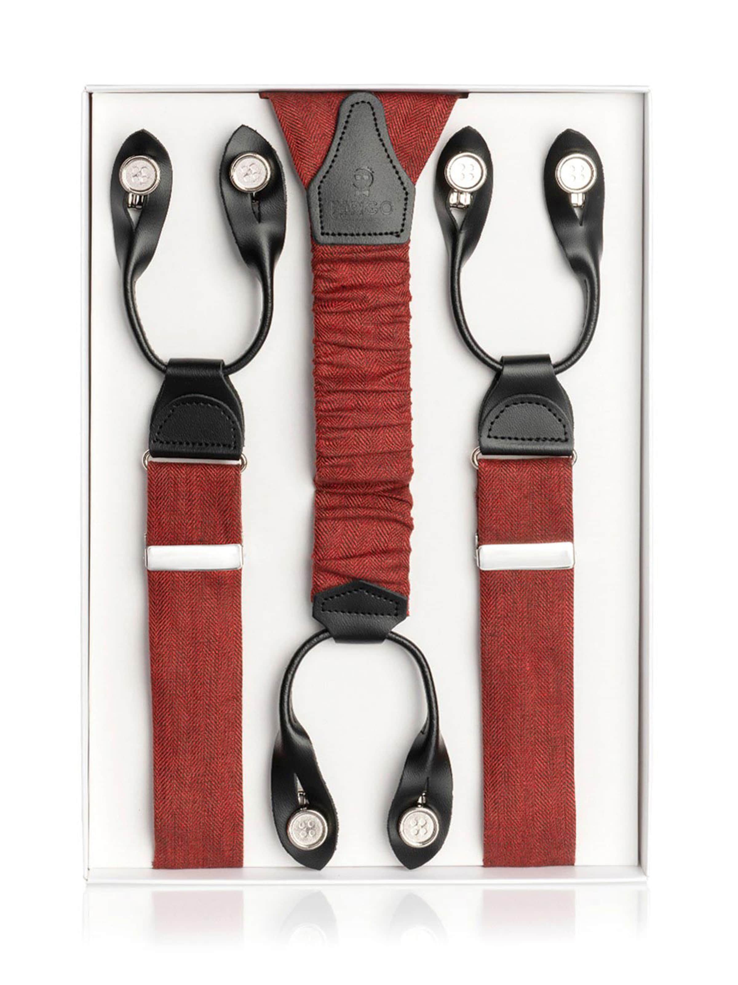 FAFIGO Suspenders 'Zio Alfonso' in Red: front
