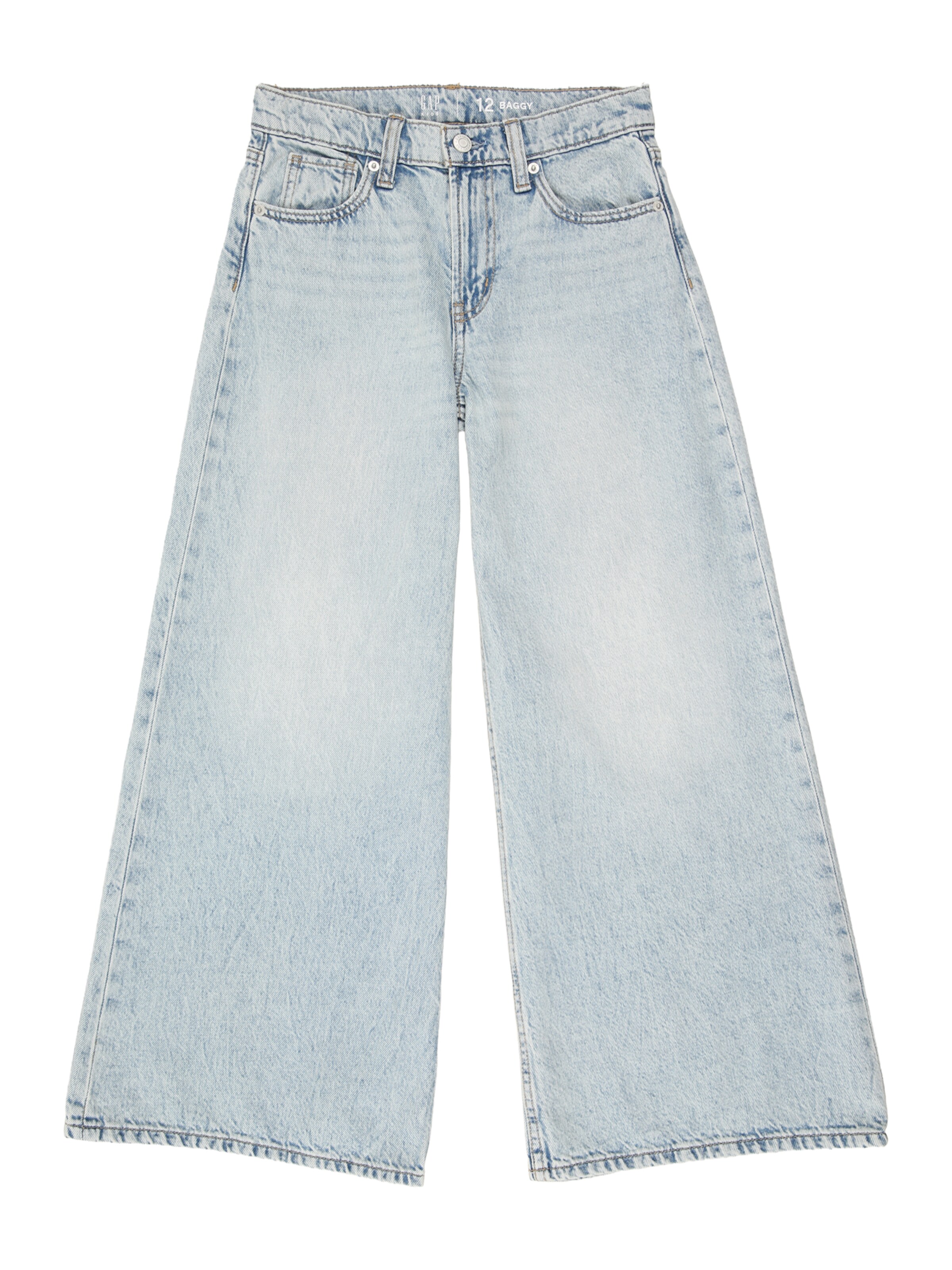 GAP Wide leg Jeans in Blauw: voorkant