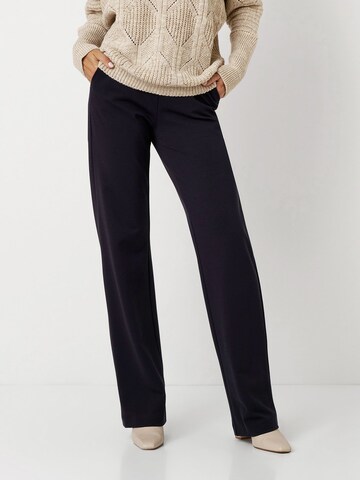 TONI Wide leg Broek in Blauw: voorkant