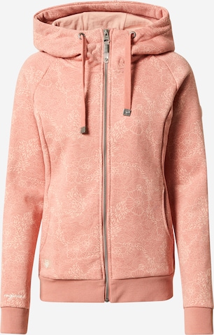 Giacca di felpa di Ragwear in rosa: frontale