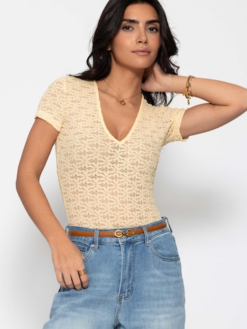 SASSYCLASSY Shirt bodysuit in Yellow: front