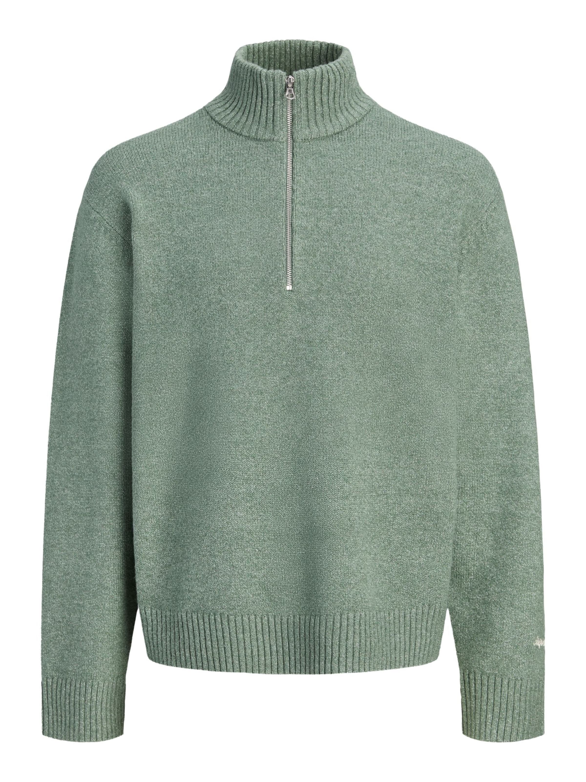 Jack & Jones Plus Trui 'JORNorrebro' in Groen: voorkant