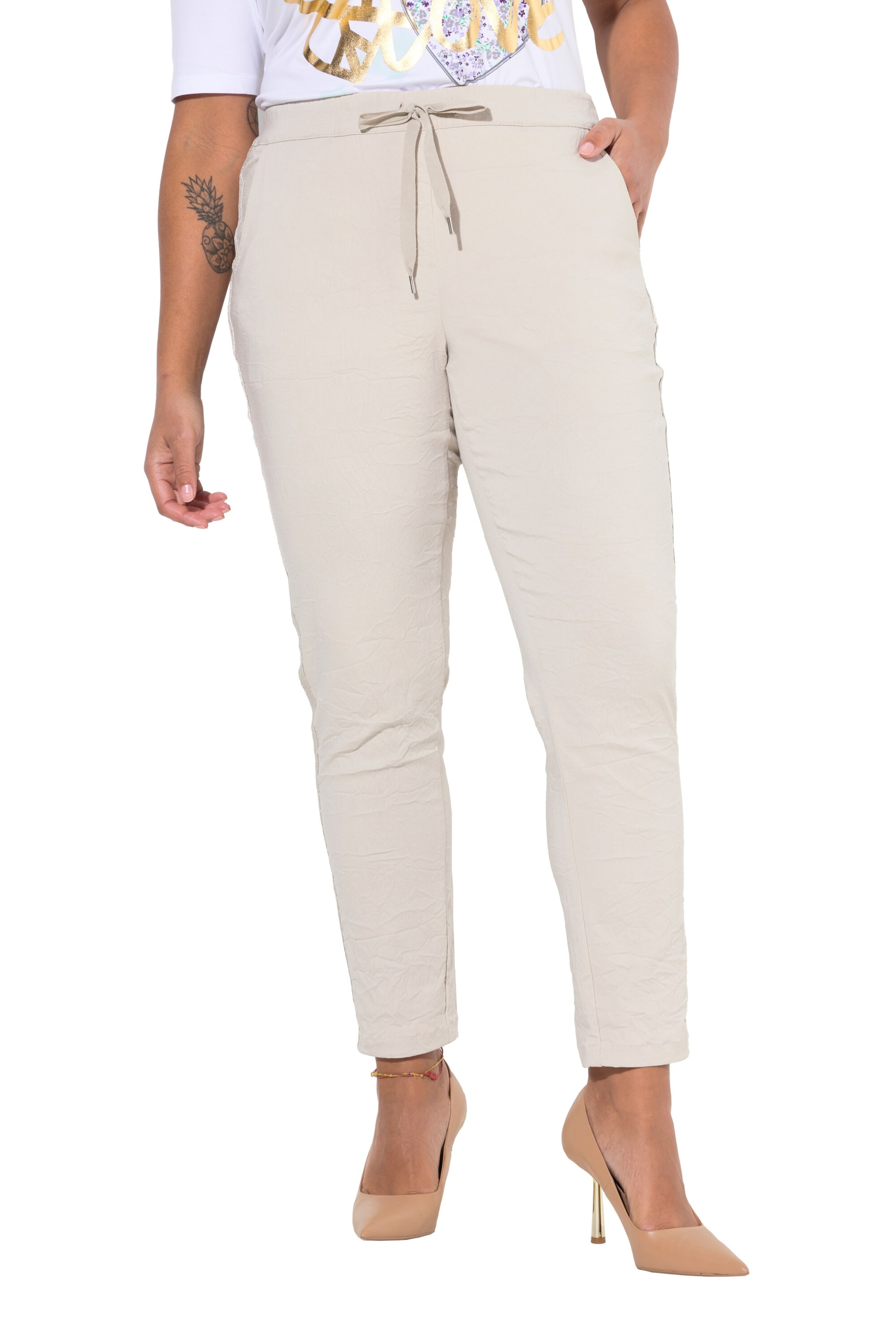 MIAMODA Regular Broek in Beige: voorkant