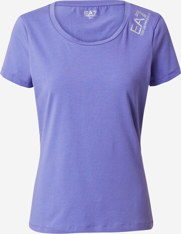 T-shirt EA7 Emporio Armani en violet : devant