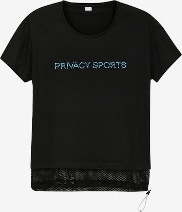 T-shirt MADELEINE en noir : devant