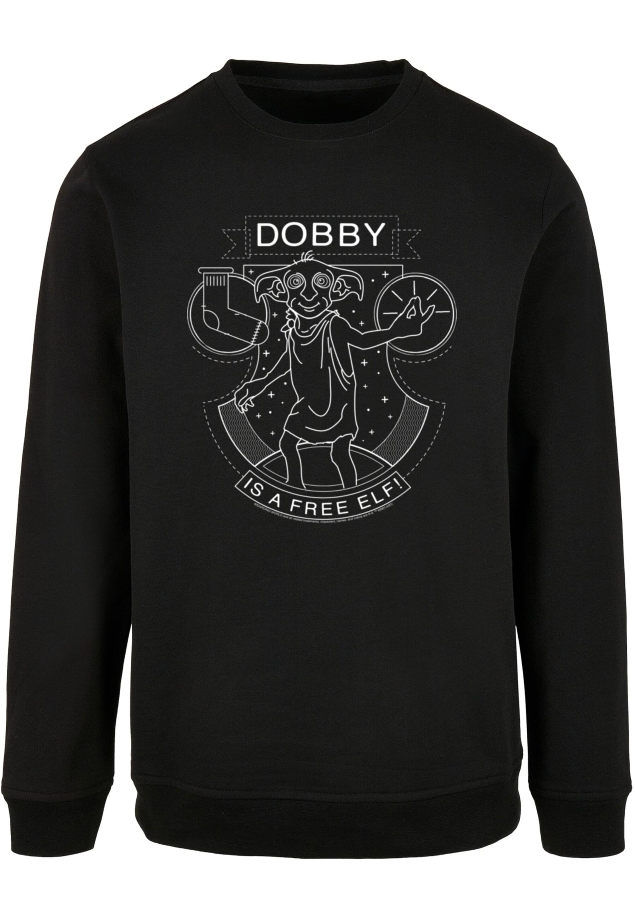Sweat-shirt 'Harry Potter - Dobby Seal' ABSOLUTE CULT en noir : devant